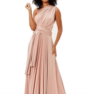 Formal Dress, Bridesmaid Dress, one size, Colour: Peach/Nude